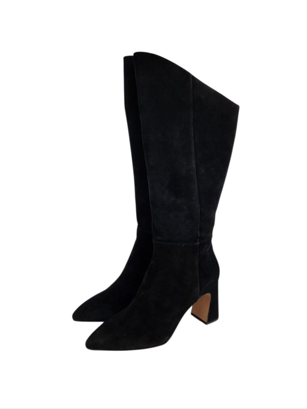 Vince Camuto Kailen Black Suede Leather Knee High Boots Wide Calf Womens Size 10